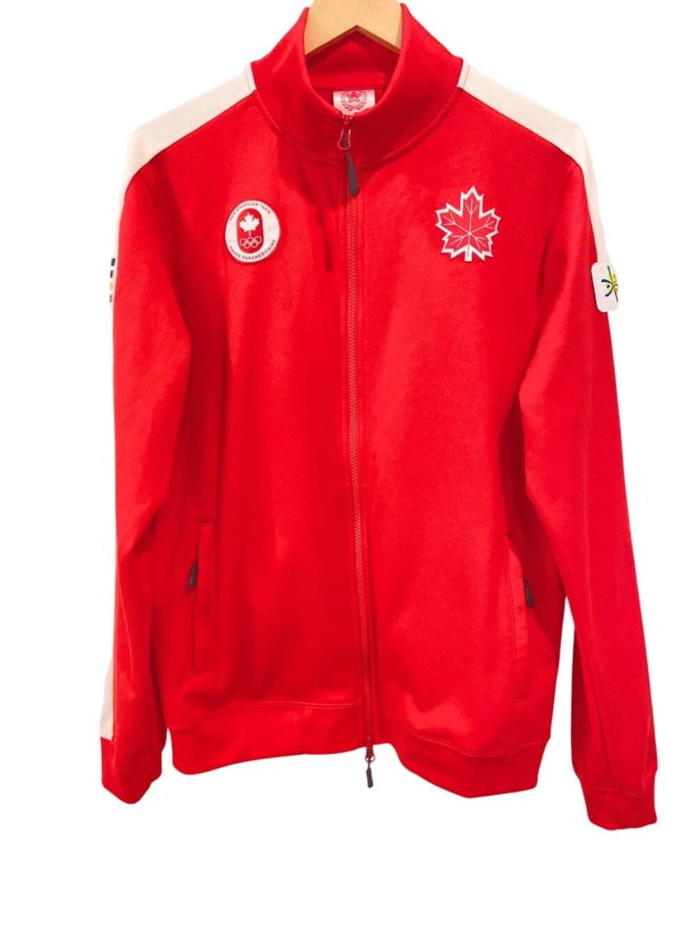 Hudsons Bay Red Canada Pan American Team Lima 2019 Full-Zip Track Jacket Size M